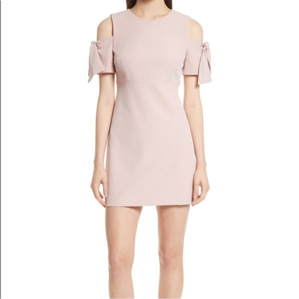 Milly Mod Tie Shoulder Dress in Blush